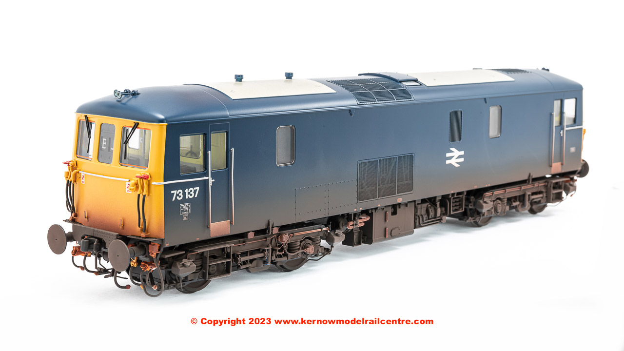 7302 Heljan Class 73 Electro-Diesel number 73 137 in BR Blue livery with full yellow ends and lightly weathered finish